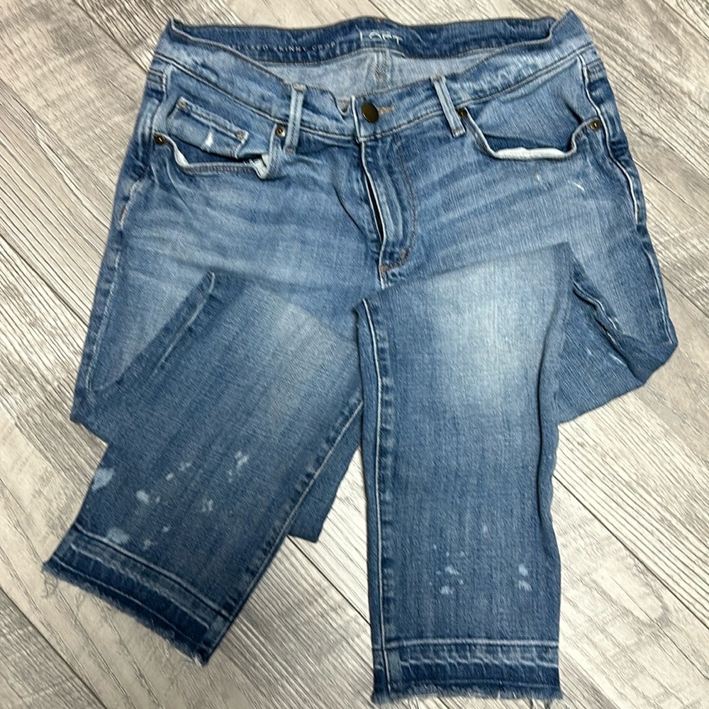 Ann Taylor, Relaxed, Skinny Crop, Frayed-Mid